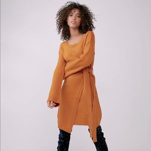 Orange Express Sweater Dress